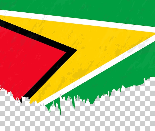 Vetor bandeira grungestyle da guiana em um fundo transparente