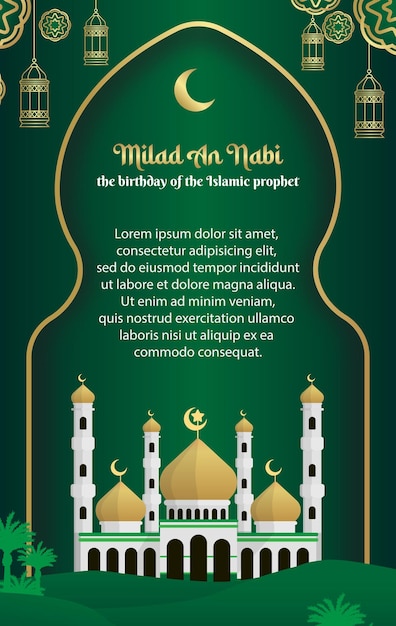 Bandeira islâmica milad an nabi