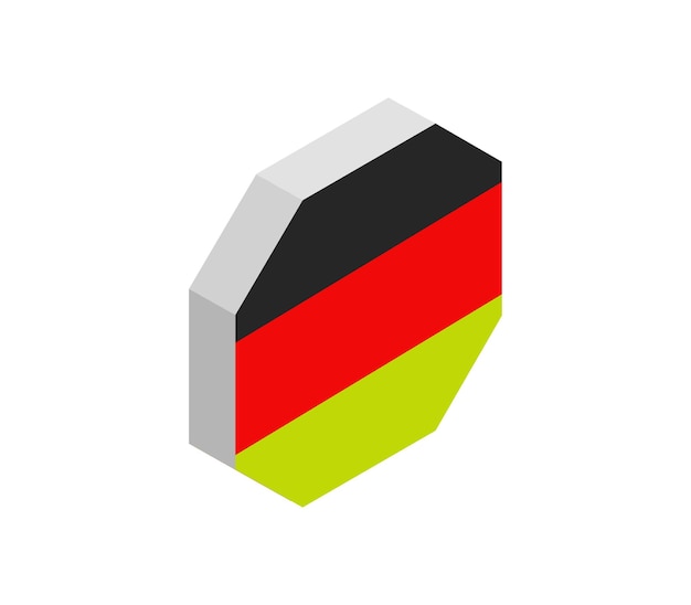 Bandeira isométrica da alemanha