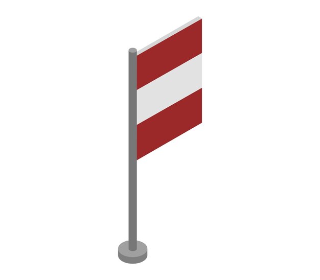 Bandeira isométrica da Letônia