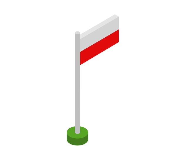 bandeira isométrica da polônia