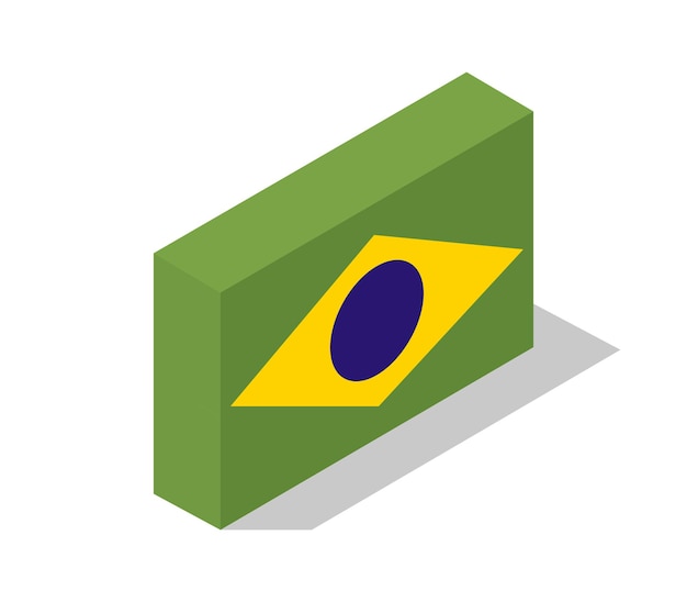 Bandeira isométrica do brasil