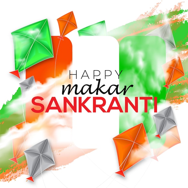 Vetor bandeira makar sankranti