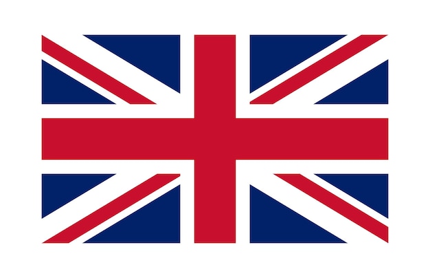 Bandeira nacional da grã-bretanha proporções e cores originais