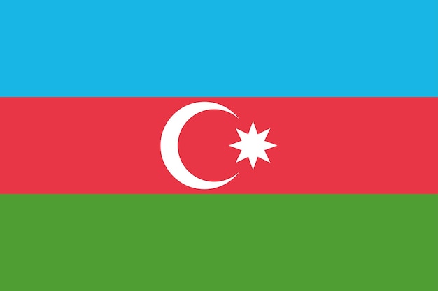 Vetor bandeira nacional do azerbaijão