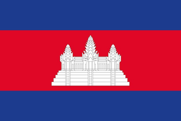 Vetor bandeira nacional do camboja