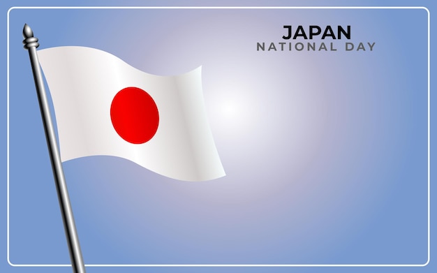 Bandeira nacional do japão isolada em fundo de cor gradiente