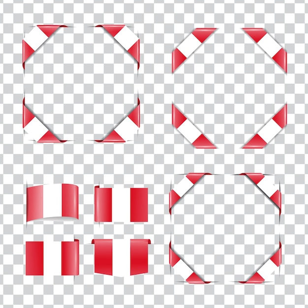 Bandeira nacional do Peru com sombra no canto