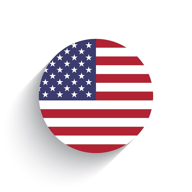 Bandeira nacional dos Estados Unidos Ilustração vetorial de ícone isolada em fundo branco