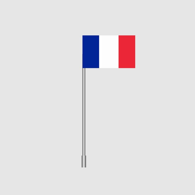 Bandeira nacional francesa vetor de fundo isolado