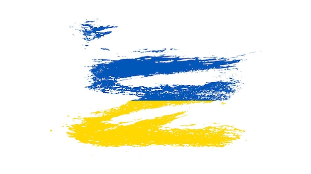 Vetor bandeira nacional ucraniana em estilo grunge