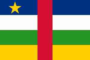 Vetor bandeira oficial da república centro-africana