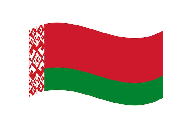 Bandeira ondulada da Bielorrússia ilustração vetorial digital Bandeira flutuante