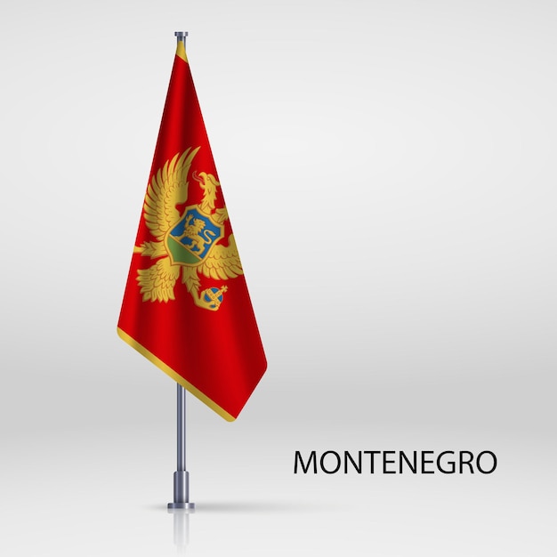 Bandeira pendurada no modelo do mastro