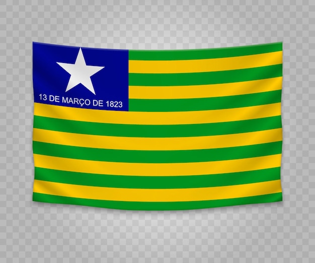 Bandeira pendurada realista