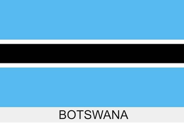 Vetor bandeira plana isolada do botswana.