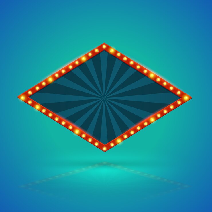 Bandeira retrô de romboedro.