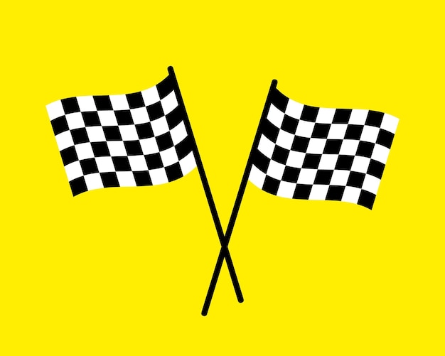 Bandeiras de corrida com superfície quadriculada
