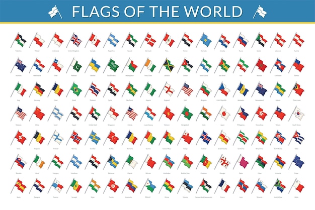 Vetor bandeiras do mundo