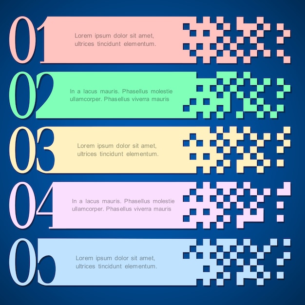 Bandeiras numeradas de vetor