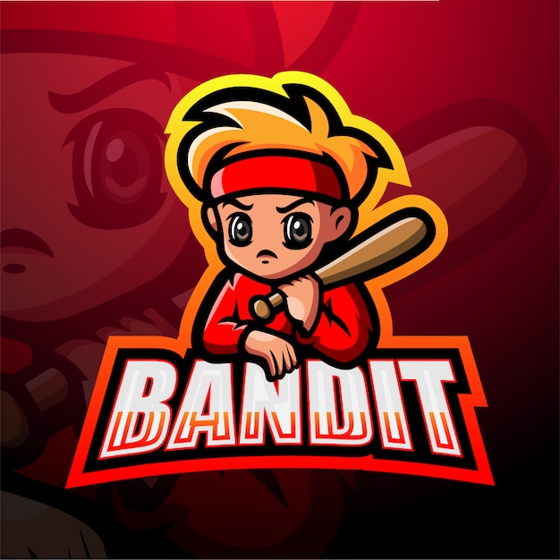 Bandit mascote esport ilustração