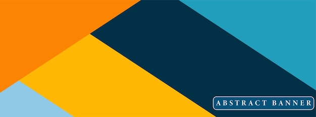 Banner abstrato amplo criativo criado com formas geométricas simples