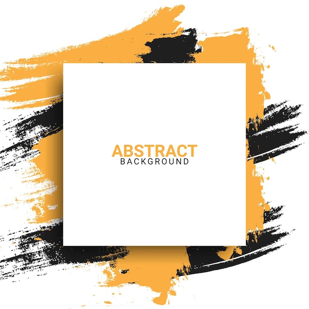 banner abstrato com textura grunge de cor amarela e preta