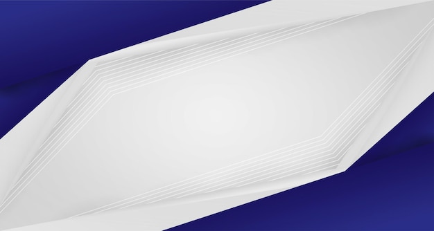 Banner abstrato geométrico de fundo azul com design de vetor de elementos de linha