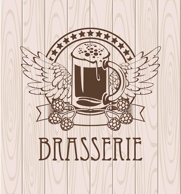 Banner com rótulo para brasserie