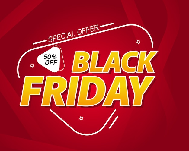 Vetor banner da black friday