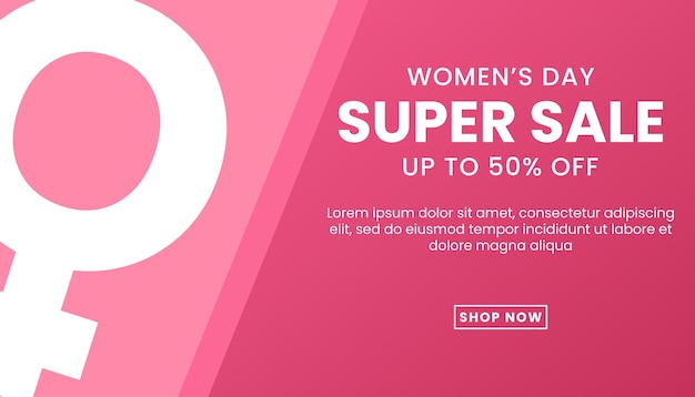 Banner da super promoção do dia internacional da mulher 39