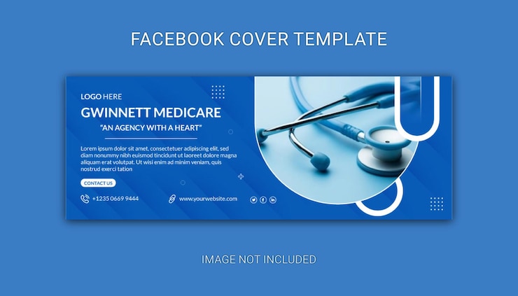 Vetor banner da web da linha do tempo da capa do gradient hospital no facebook e modelo de capa de mídia social