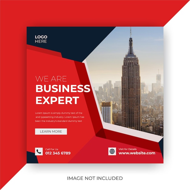 Banner da web de negócios da agência de marketing digital e modelo de banner de postagem de mídia social