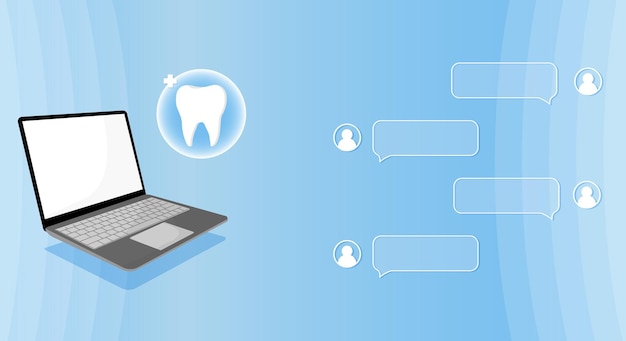 Banner da web de profissão de dentista ou página de destino com ícone de dentes Dente saudável branco Banner dentário