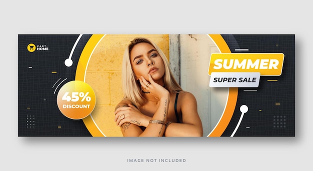 Vetor banner da web de venda de temporada de verão