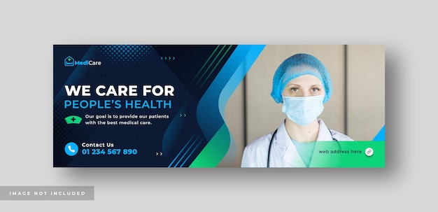 Banner da web para cobertura de mídia social médica e de saúde