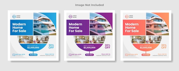 Banner da web para postagem em mídia social imobiliária