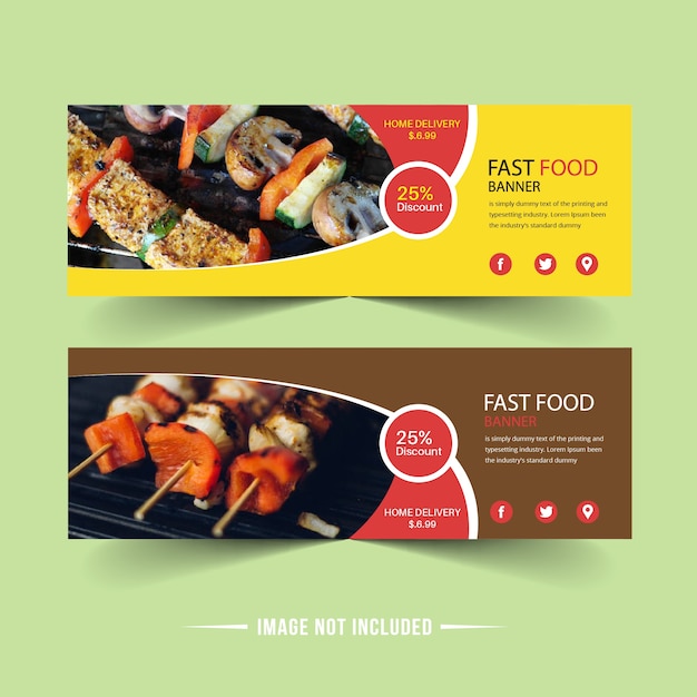 Banner de alimentos vegetais da web