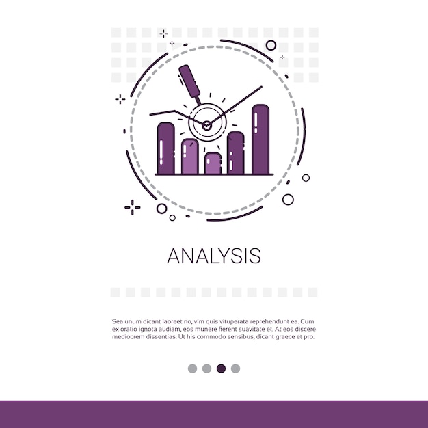 Banner de análise de negócios financeiros do analytics