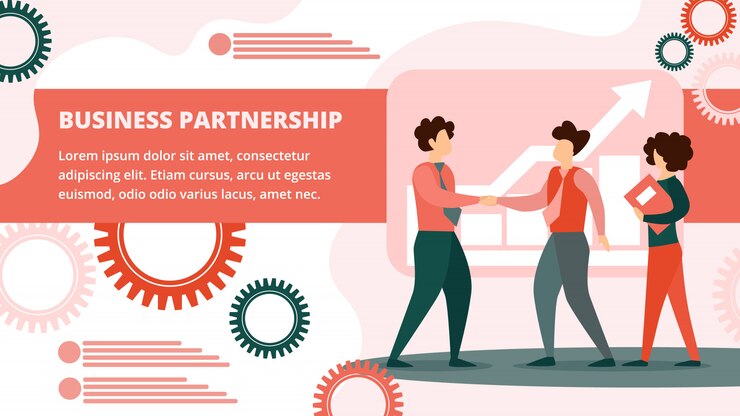 Vetor banner de bom negócio. handshaking de parceiros de negócios.