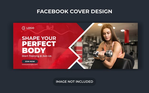 Banner de capa de mídia social de fitness