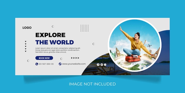 Banner de capa do Facebook para agências de turismo de viagens