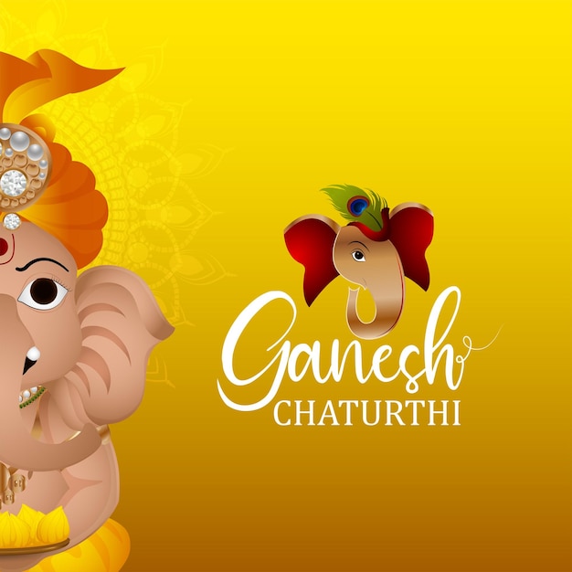 Banner de celebração feliz ganesh chaturthi