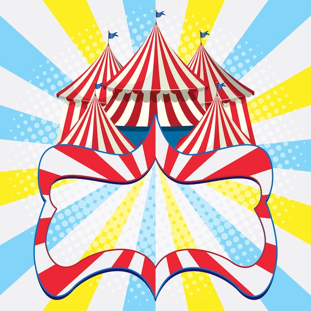 Banner de circo de carnaval vazio