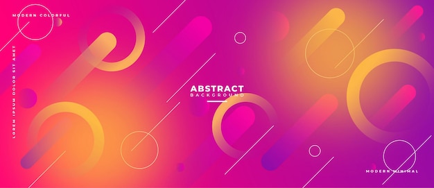 Banner de composição de formas geométricas abstratas