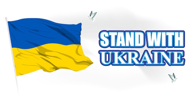 Banner de conceito de ilustração vetorial para o conflito de guerra na ucrânia