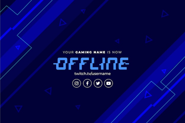 Vetor banner de contração offline no estilo gammer