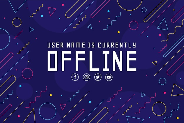 Vetor banner de contração offline