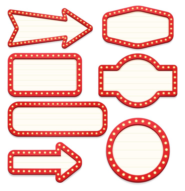 Banner de decoração de outdoors retro de moldura leve3