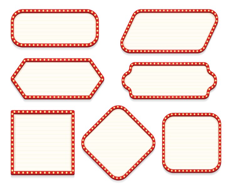 Banner de decoração de outdoors retro de moldura leve5
